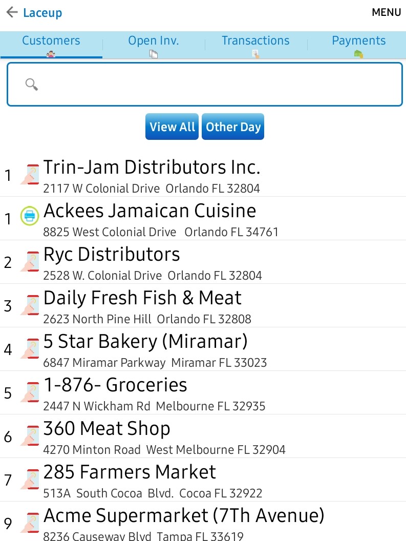 screenshot of DSD Route Accounting Software